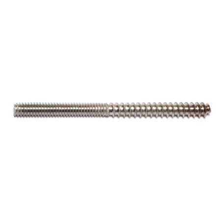 MIDWEST FASTENER Hanger Bolt, 1/4 in Thread to 1/4"-20 Thread, 3 1/2 in, 18-8 Stainless Steel, Plain Finish, 8 PK 71121